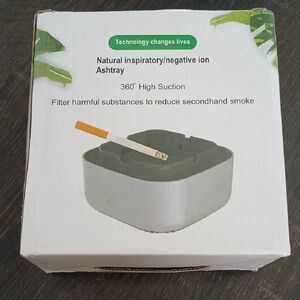 Silver Negative Ion Ashtray